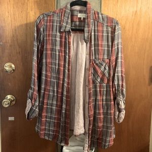 Lucky Brand Plaid Soft Button Down Shirt